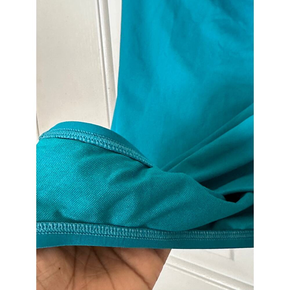 Lilly Pulitzer Swimsuit Women's Size 10 Emmett One Piece Halter Teal Ruched - Picture 7 of 7